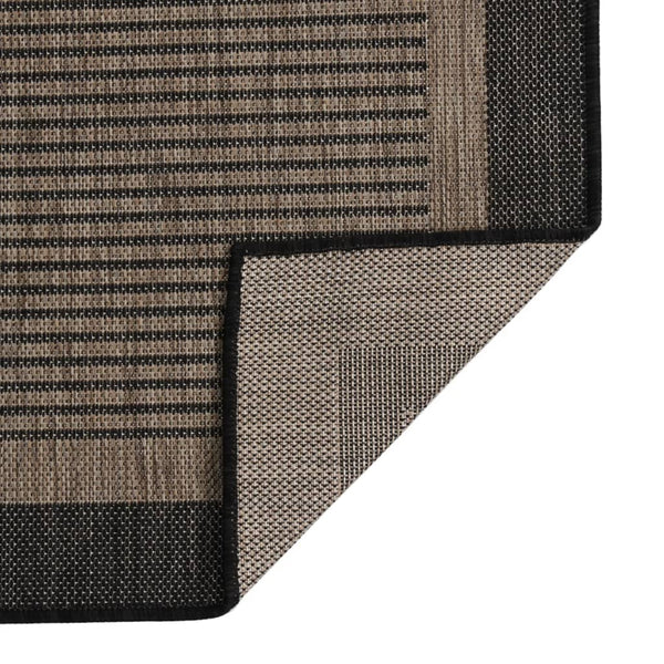 Tummanruskea ulkomatto flatweave Viland 140x200cm
