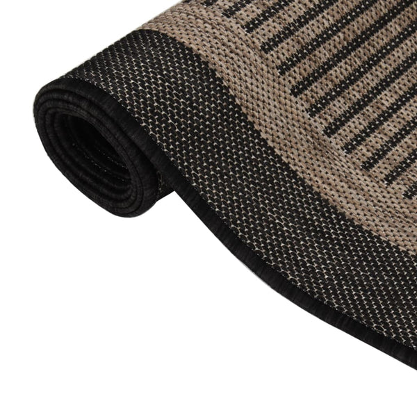 Tummanruskea ulkomatto flatweave Viland 140x200cm