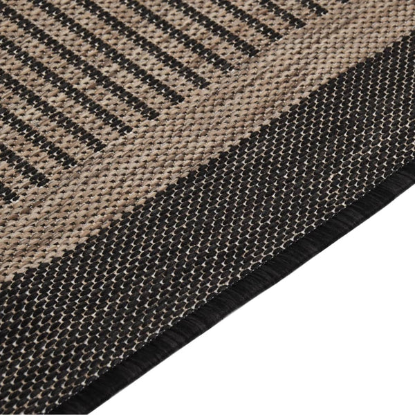 Tummanruskea ulkomatto flatweave Viland 140x200cm