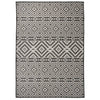 Mustat ulkomatto flatweave Viland 120x170cm (raidat)
