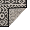Mustat ulkomatto flatweave Viland 120x170cm (raidat)