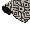 Mustat ulkomatto flatweave Viland 120x170cm (raidat)