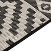 Mustat ulkomatto flatweave Viland 120x170cm (raidat)