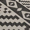 Mustat ulkomatto flatweave Viland 120x170cm (raidat)