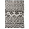 Schwarzer Outdoor-Teppich Flatweave Viland 140x200cm (gestreift)