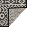 Schwarzer Outdoor-Teppich Flatweave Viland 140x200cm (gestreift)