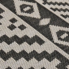 Schwarzer Outdoor-Teppich Flatweave Viland 140x200cm (gestreift)