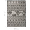 Schwarzer Outdoor-Teppich Flatweave Viland 140x200cm (gestreift)