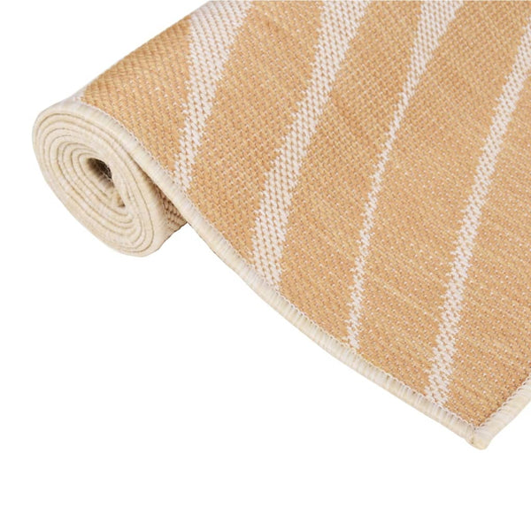 Outdoor-Teppich Flatweave Viland 140x200cm (Blattmuster)