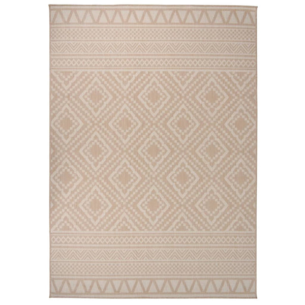 Ruskeat ulkomatto flatweave Viland 120x170cm (raidat)