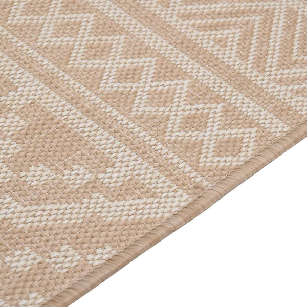 Ruskeat ulkomatto flatweave Viland 120x170cm (raidat)