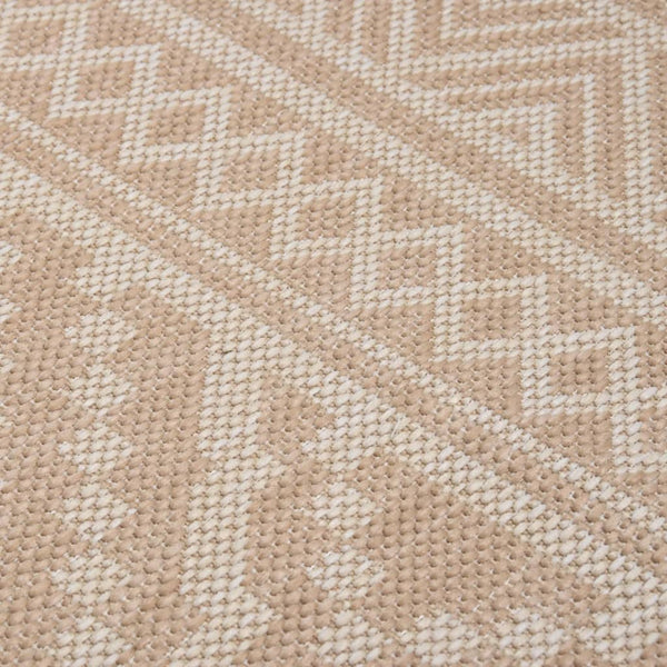 Ruskeat ulkomatto flatweave Viland 120x170cm (raidat)