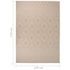 Ruskeat ulkomatto flatweave Viland 120x170cm (raidat)