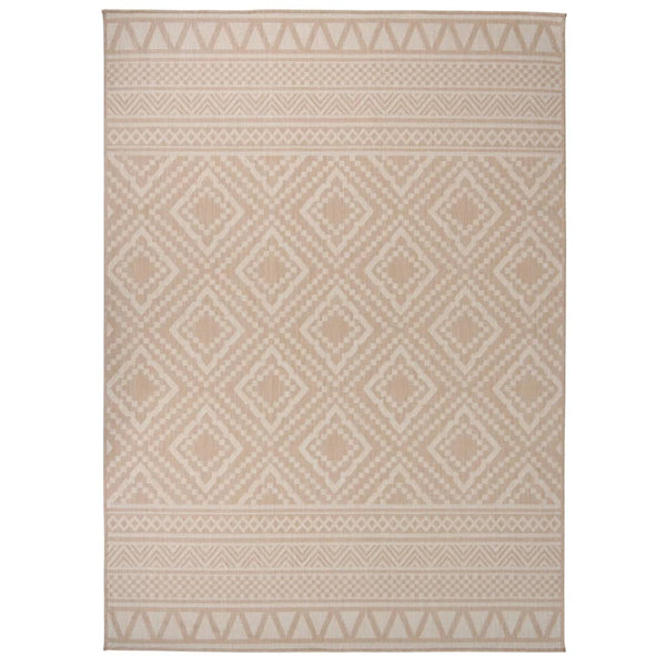 Brauner Outdoor-Teppich Flatweave Viland 200x280cm (gestreift)