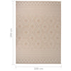Brauner Outdoor-Teppich Flatweave Viland 200x280cm (gestreift)
