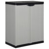 Gartenschrank Eusignie grau und schwarz 68x40x85cm (1 Regal)