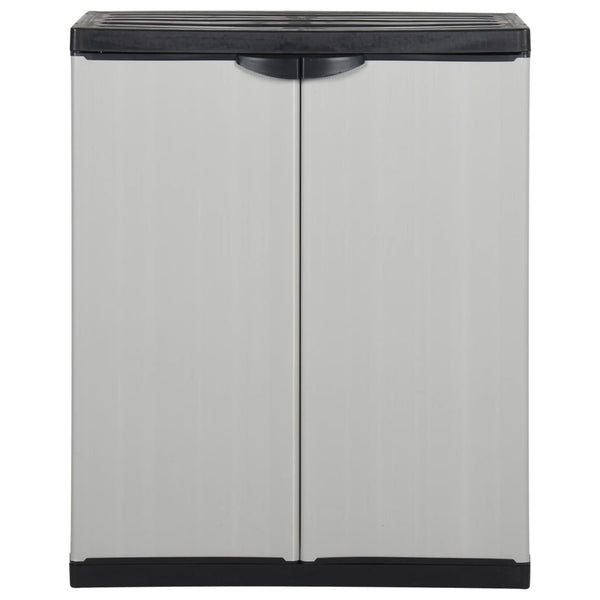 Gartenschrank Eusignie grau und schwarz 68x40x85cm (1 Regal)