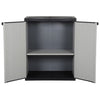 Gartenschrank Eusignie grau und schwarz 68x40x85cm (1 Regal)