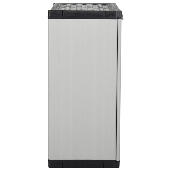 Gartenschrank Eusignie grau und schwarz 68x40x85cm (1 Regal)