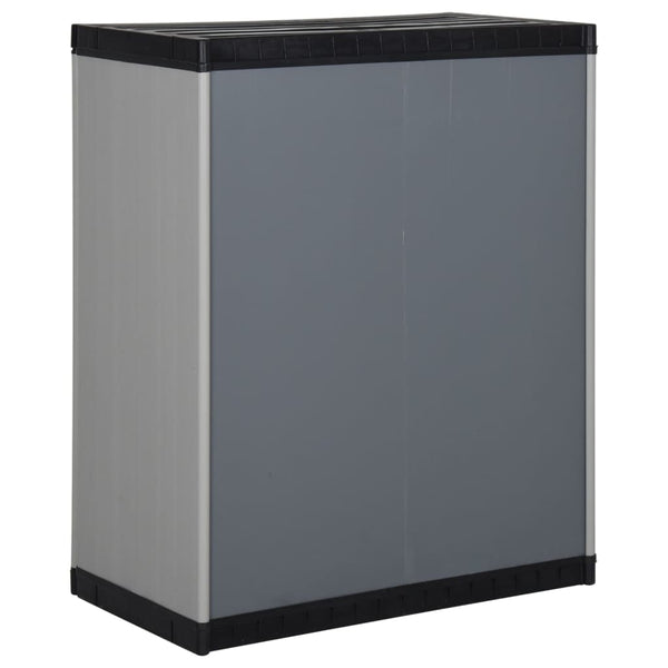 Gartenschrank Eusignie grau und schwarz 68x40x85cm (1 Regal)