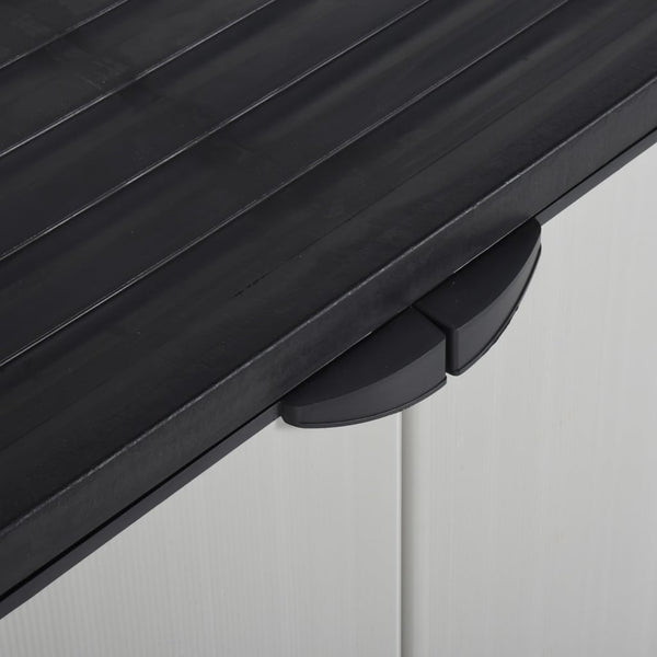 Gartenschrank Eusignie grau und schwarz 68x40x85cm (1 Regal)