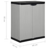 Gartenschrank Eusignie grau und schwarz 68x40x85cm (1 Regal)