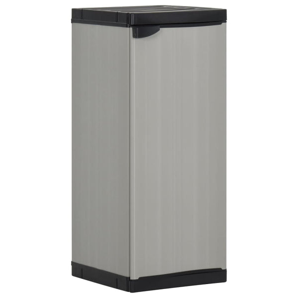 Grau-schwarzer Gartenschrank Giambattista 35x40x85cm (mit 1 Einlegeboden)