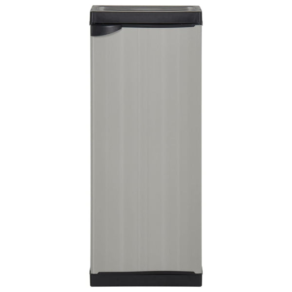 Grau-schwarzer Gartenschrank Giambattista 35x40x85cm (mit 1 Einlegeboden)