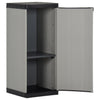 Grau-schwarzer Gartenschrank Giambattista 35x40x85cm (mit 1 Einlegeboden)