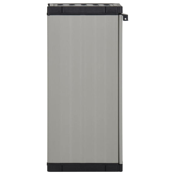 Grau-schwarzer Gartenschrank Giambattista 35x40x85cm (mit 1 Einlegeboden)