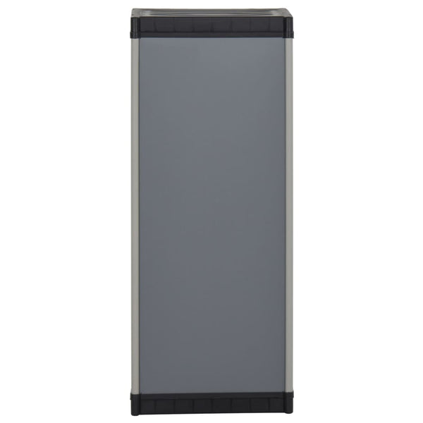 Grau-schwarzer Gartenschrank Giambattista 35x40x85cm (mit 1 Einlegeboden)