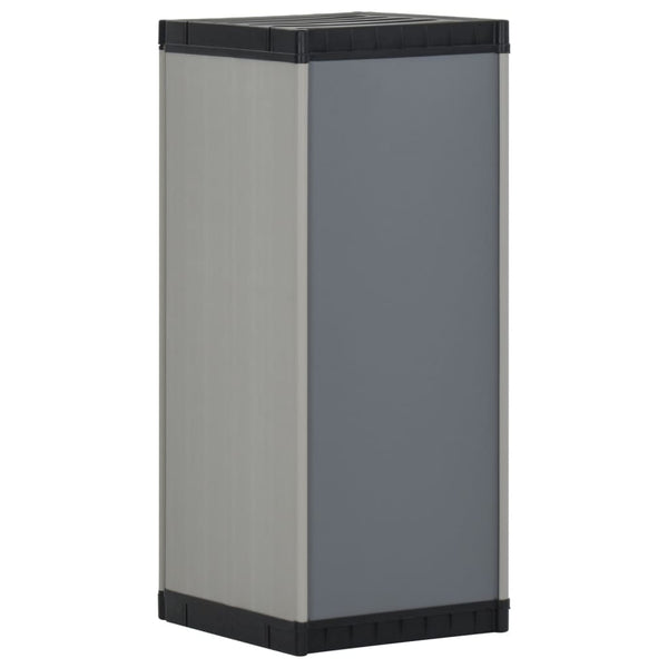 Grau-schwarzer Gartenschrank Giambattista 35x40x85cm (mit 1 Einlegeboden)
