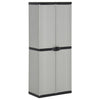 Schwarz-grauer Gartenschrank Lescinschi 68x40x168cm (3 Einlegeböden)