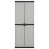Schwarz-grauer Gartenschrank Lescinschi 68x40x168cm (3 Einlegeböden)