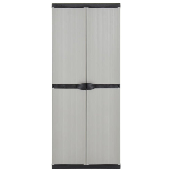 Schwarz-grauer Gartenschrank Lescinschi 68x40x168cm (3 Einlegeböden)
