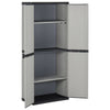 Schwarz-grauer Gartenschrank Lescinschi 68x40x168cm (3 Einlegeböden)