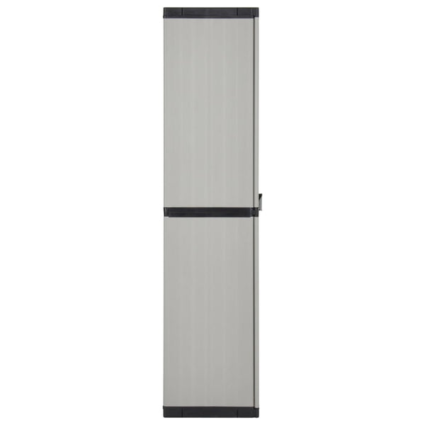 Schwarz-grauer Gartenschrank Lescinschi 68x40x168cm (3 Einlegeböden)