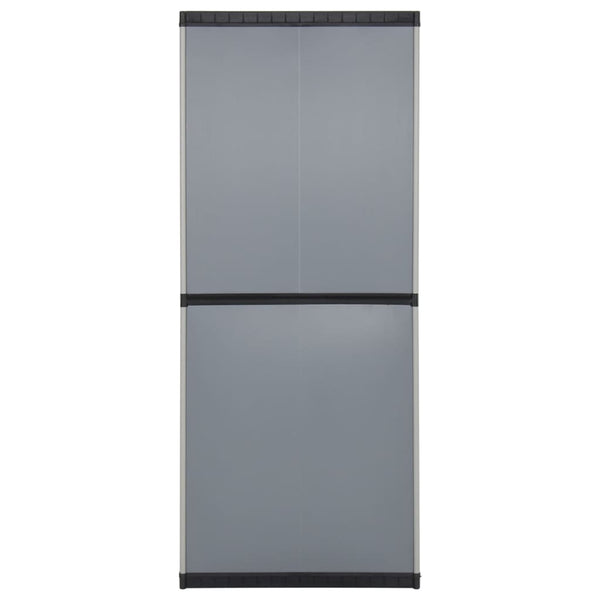 Schwarz-grauer Gartenschrank Lescinschi 68x40x168cm (3 Einlegeböden)