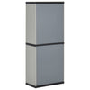 Schwarz-grauer Gartenschrank Lescinschi 68x40x168cm (3 Einlegeböden)