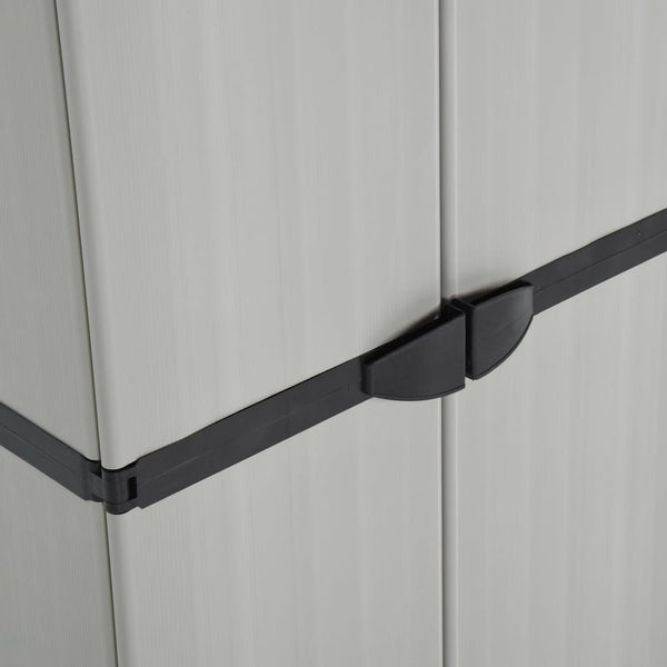 Schwarz-grauer Gartenschrank Lescinschi 68x40x168cm (3 Einlegeböden)