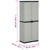 Schwarz-grauer Gartenschrank Lescinschi 68x40x168cm (3 Einlegeböden)