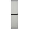 Schwarzgrauer Gartenschrank Adellaida 68x40x168cm (3 Regalböden)