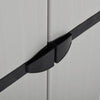 Schwarzgrauer Gartenschrank Adellaida 68x40x168cm (3 Regalböden)