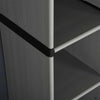Schwarzgrauer Gartenschrank Adellaida 68x40x168cm (3 Regalböden)