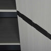 Schwarzgrauer Gartenschrank Adellaida 68x40x168cm (3 Regalböden)