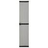 Gartenschrank Giyasettin grau und schwarz 34x40x168cm (3 Einlegeböden)