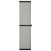 Gartenschrank Giyasettin grau und schwarz 34x40x168cm (3 Einlegeböden)