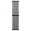 Gartenschrank Giyasettin grau und schwarz 34x40x168cm (3 Einlegeböden)