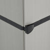 Gartenschrank Giyasettin grau und schwarz 34x40x168cm (3 Einlegeböden)