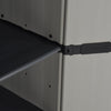 Gartenschrank Giyasettin grau und schwarz 34x40x168cm (3 Einlegeböden)